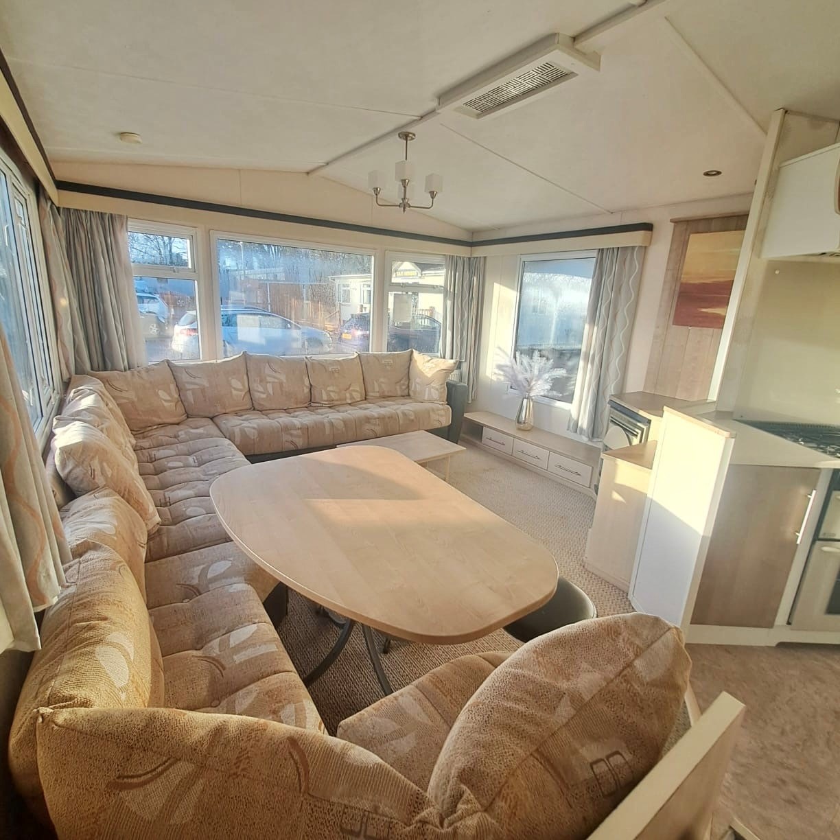 COSALT FAMILY HOME - 3 BEDROOMS COSALT RIVERDALE LAKELAND GREEN 37 X 12 - DOUBLE GLAZING & CENTRAL HEATING GALVANISED CHASSIS For Sale Thumb